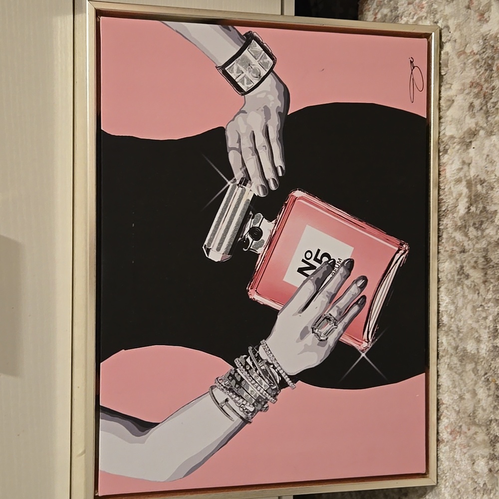 2 piece Chanel No. 5 Perfume Design wall decor